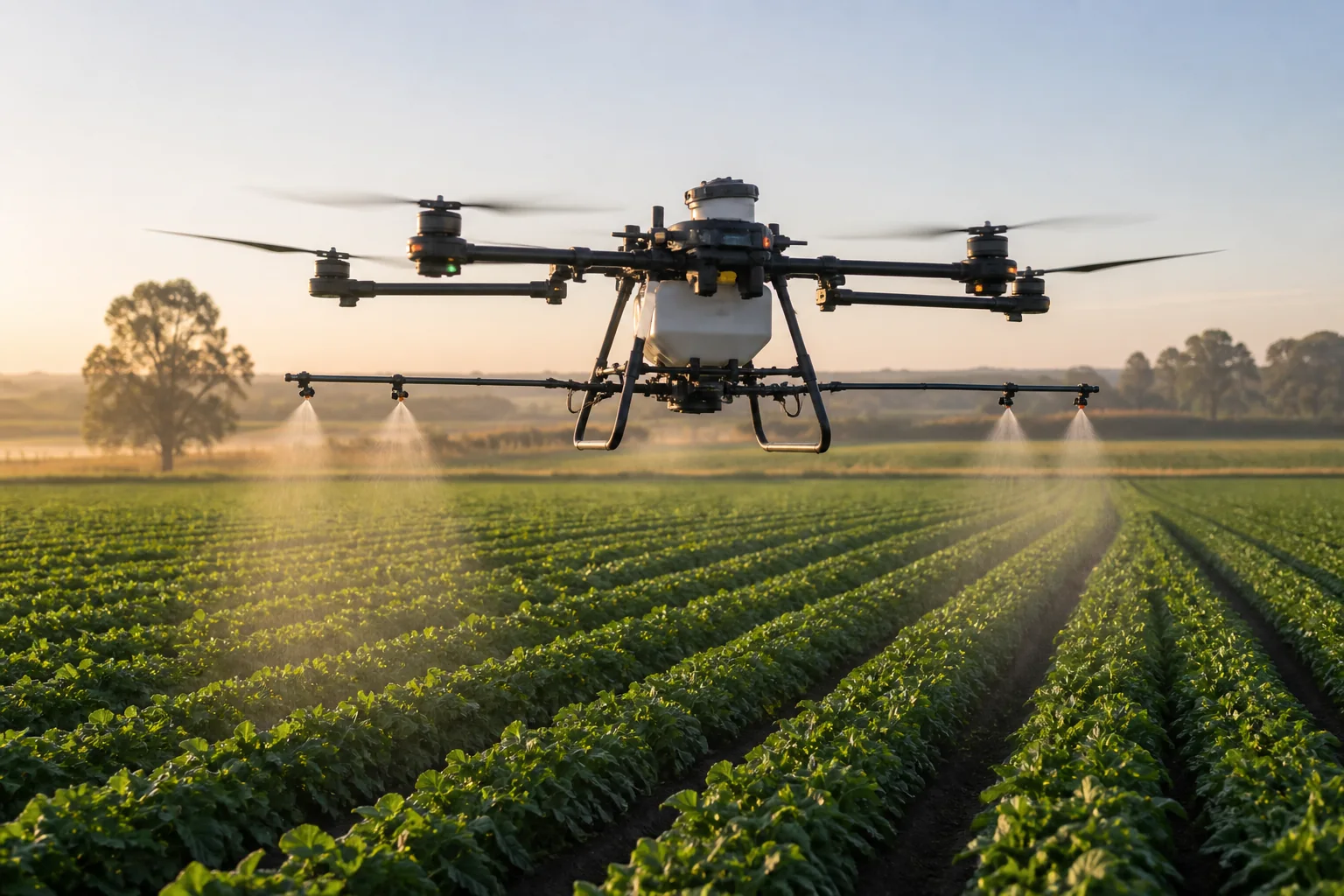 Agricultural drone supporting crop operations